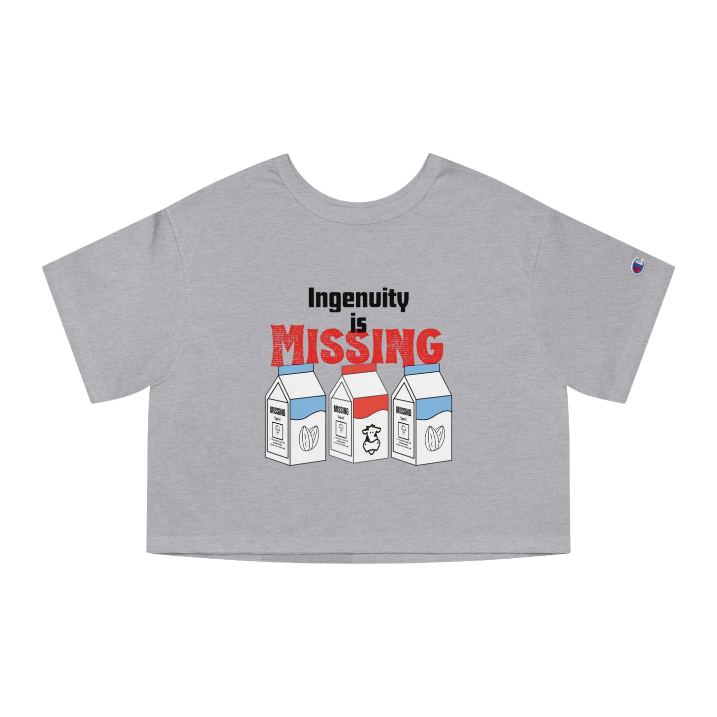 Ingenuity is Missing Champion Women's Heritage Cropped T-Shirt