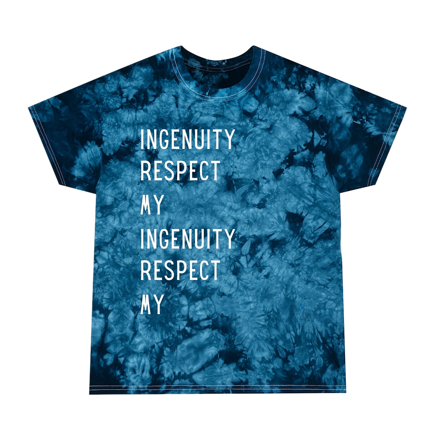 Respect My Ingenuity Tie-Dye Tee, Crystal