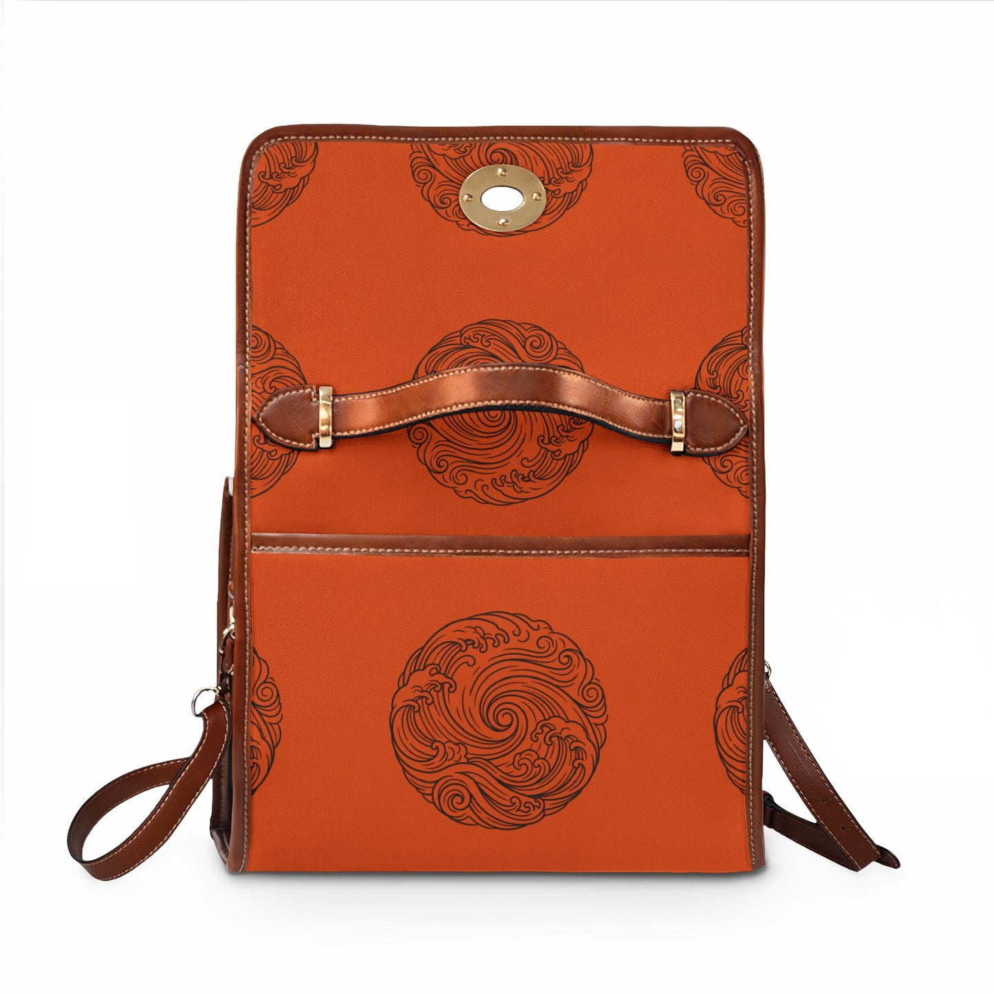 Rustic Orange Tsunami Satchel