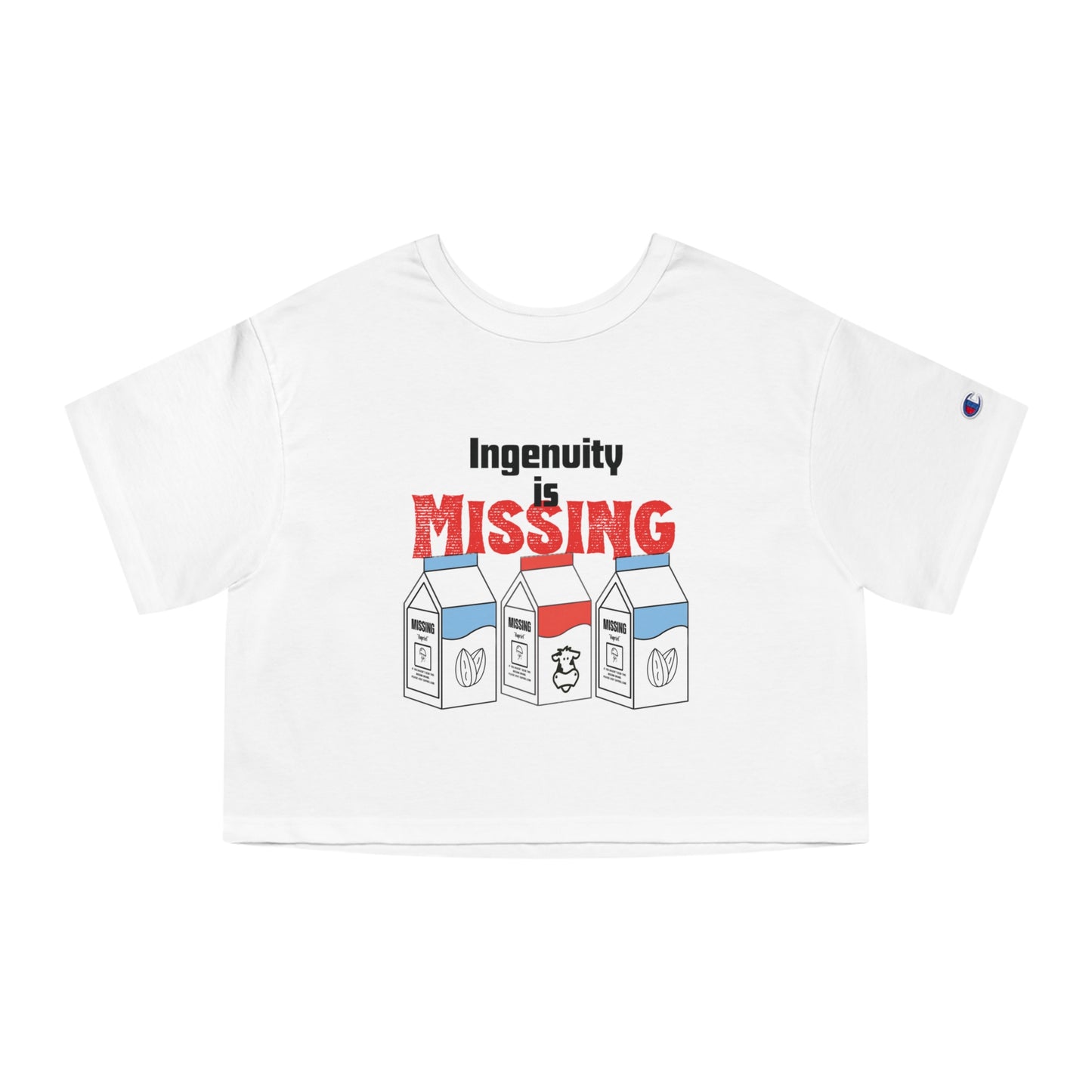 Ingenuity is Missing Champion Women's Heritage Cropped T-Shirt