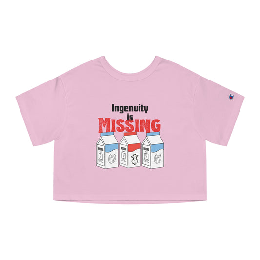 Ingenuity is Missing Champion Women's Heritage Cropped T-Shirt