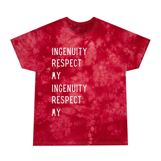 Respect My Ingenuity Tie-Dye Tee, Crystal