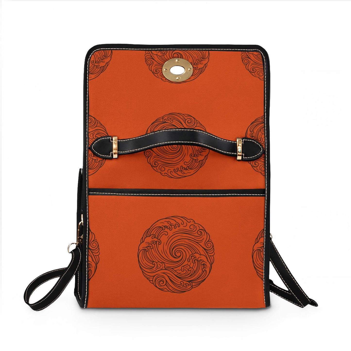 Rustic Orange Tsunami Satchel