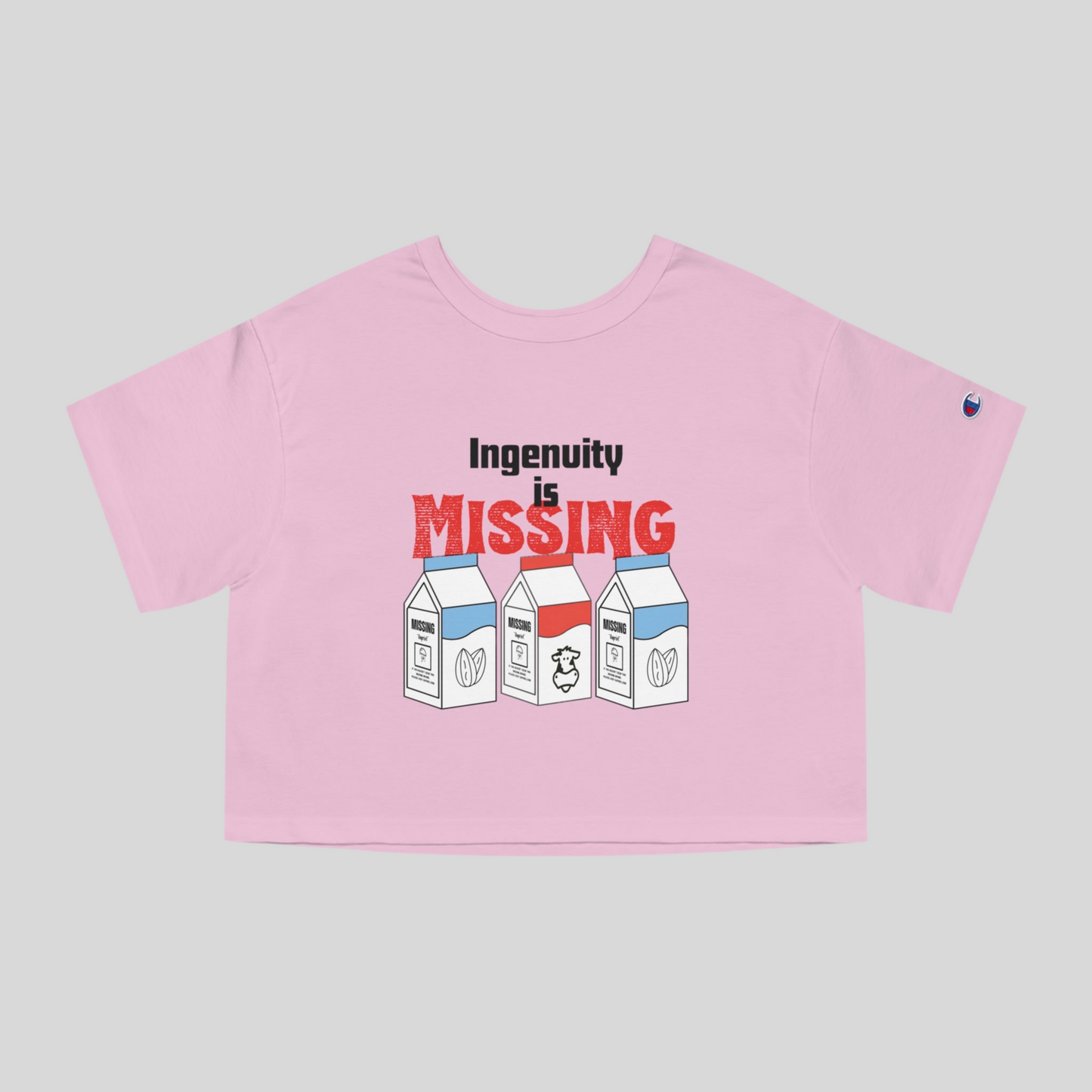 Ingenuity is Missing Champion Women's Heritage Cropped T-Shirt